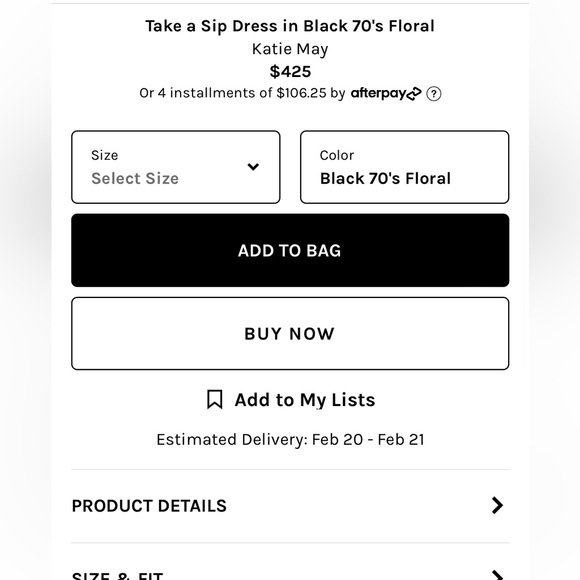 NWT Katie May “Take A Sip” dress in color called “Black 70s Florals” 🌻 - Picture 9 of 9